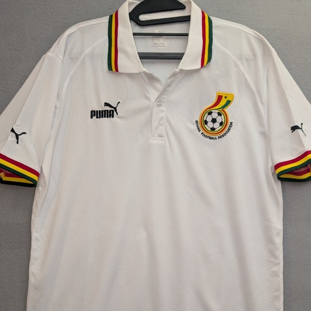 Ghana Football Association Jersey Mens XL White Polo Puma